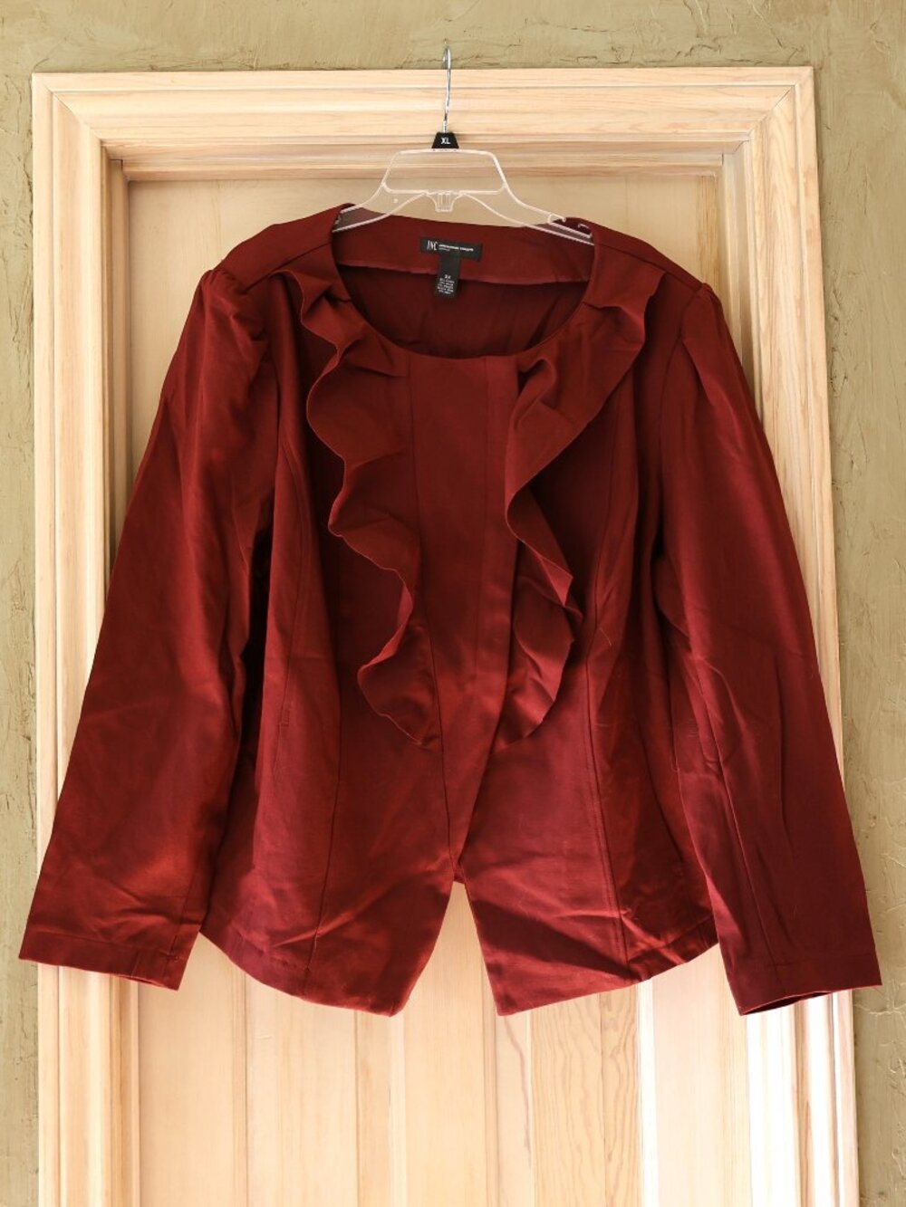 EUC INC International Concepts Maroon Red JACKET Size 3X